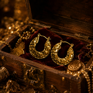 Golden Tide Treasure Hoops