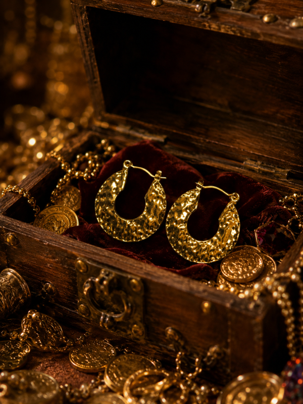 Golden Tide Treasure Hoops