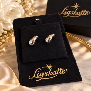 Luxe Teardrop Silver Stud Earrings